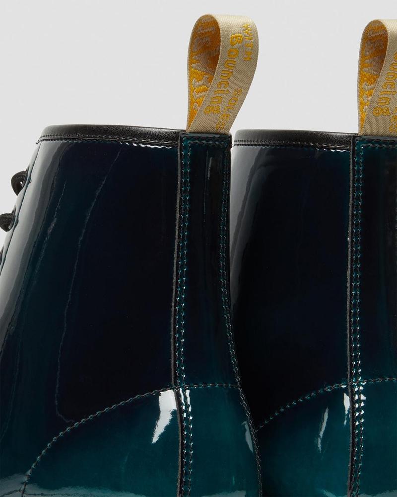 Dr Martens Vegan 1460 Gloss Snørestøvler Herre Sort | DK 545FDN